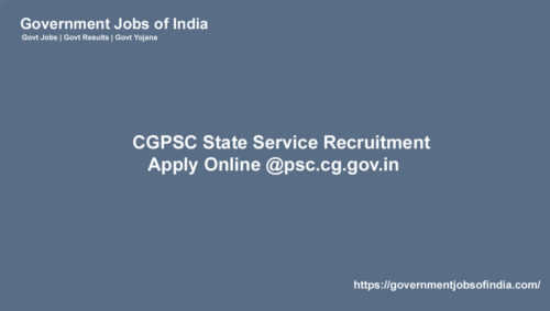 CGPSC State Service Recruitment
