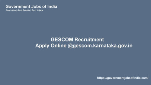 GESCOM Recruitment