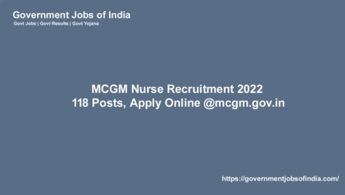 MCGM Nurse Recruitment