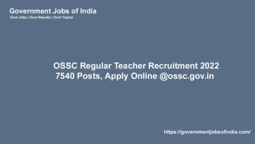 OSSC Regular Teacher Recruitment