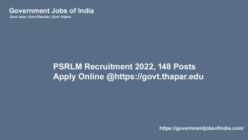 PSRLM Recruitment